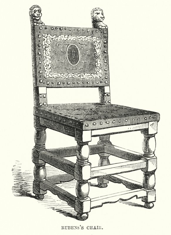 Krzesło Rubensa (rycina) autorstwa Frederick William Fairholt