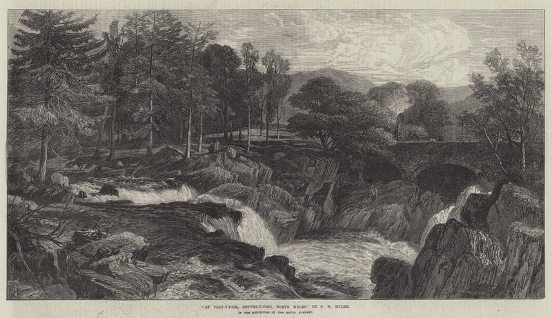 W Pont-y-Pair, Bettws-y-Coed, Północna Walia autorstwa Frederick William Hulme