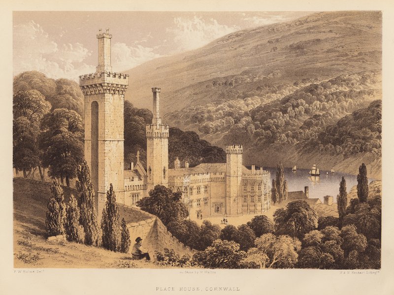 Place House, Kornwalia (akwatinta) autorstwa Frederick William Hulme