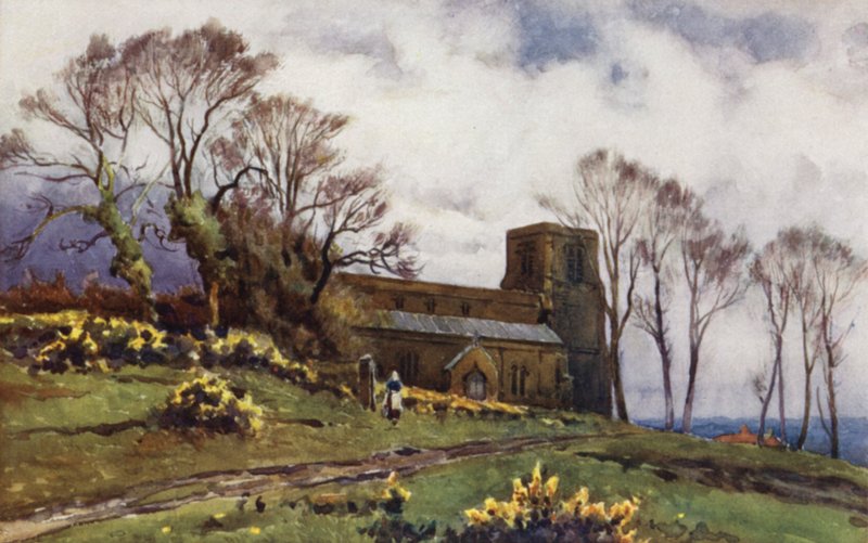 Kościół Burton Dassett autorstwa Frederick William Newton Whitehead