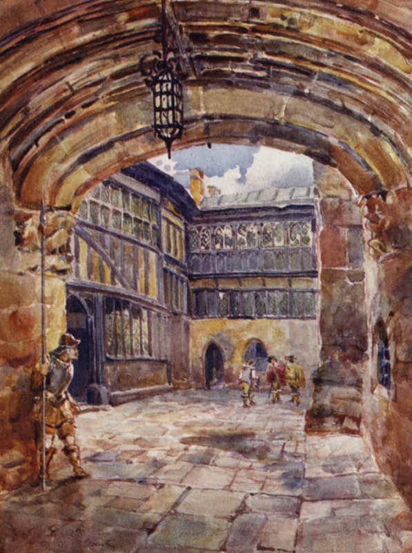 Dziedziniec, Sala Mariacka, Coventry autorstwa Frederick William Newton Whitehead