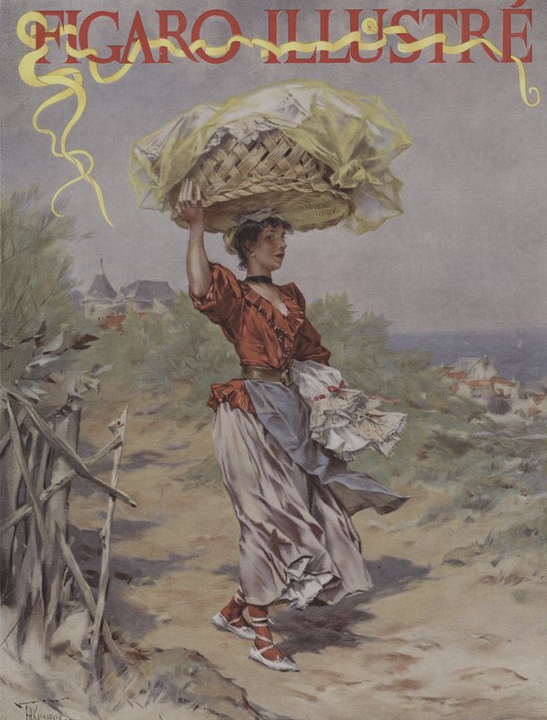 Biarice. „Le Figaro Illustre“ viršelis, 1895 m. kovo mėn. poli autorstwa Frederik Hendrik Kaemmerer