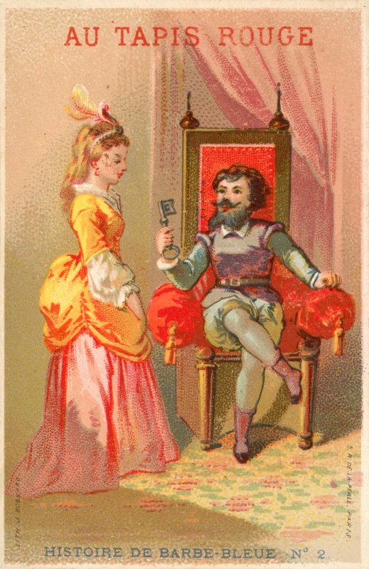 Sinobrody zabrania żonie wchodzenia do swojego pokoju autorstwa French School