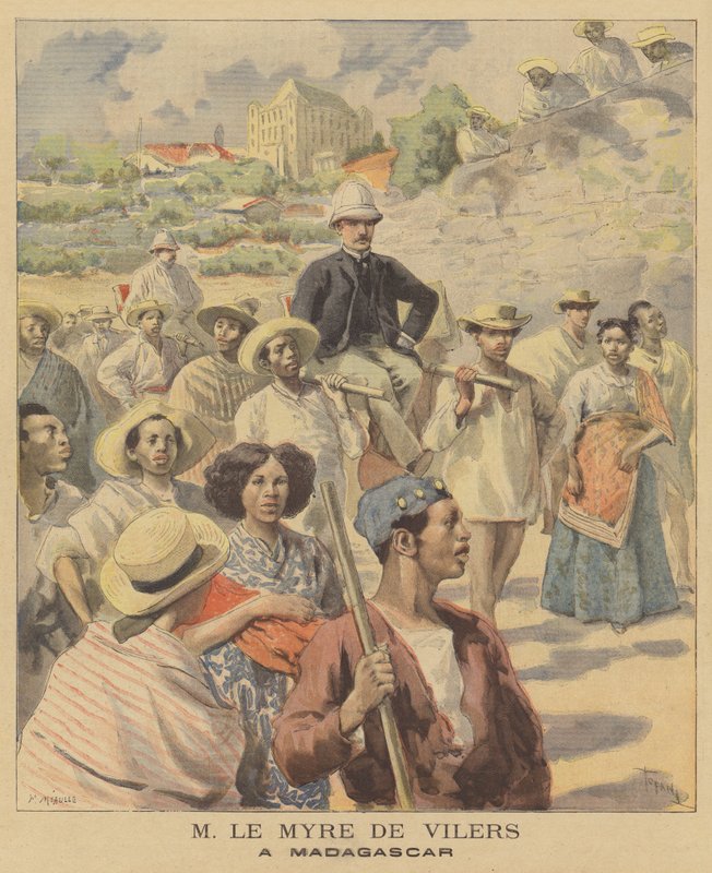 Charles Marie Le Myre de Vilers na Madagaskarze autorstwa French School