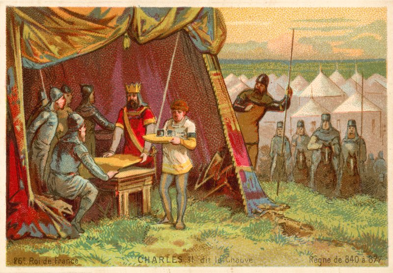 Karol Łysy, król Franków autorstwa French School