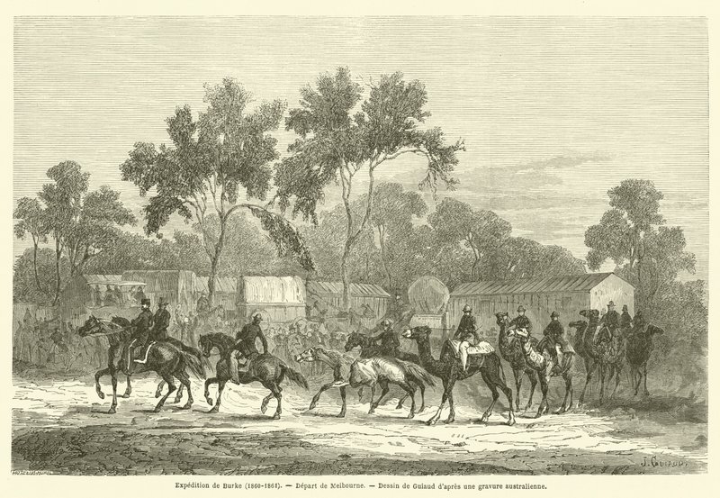 Expedition de Burke (1860-1861), Wyjazd z Melbourne autorstwa French School