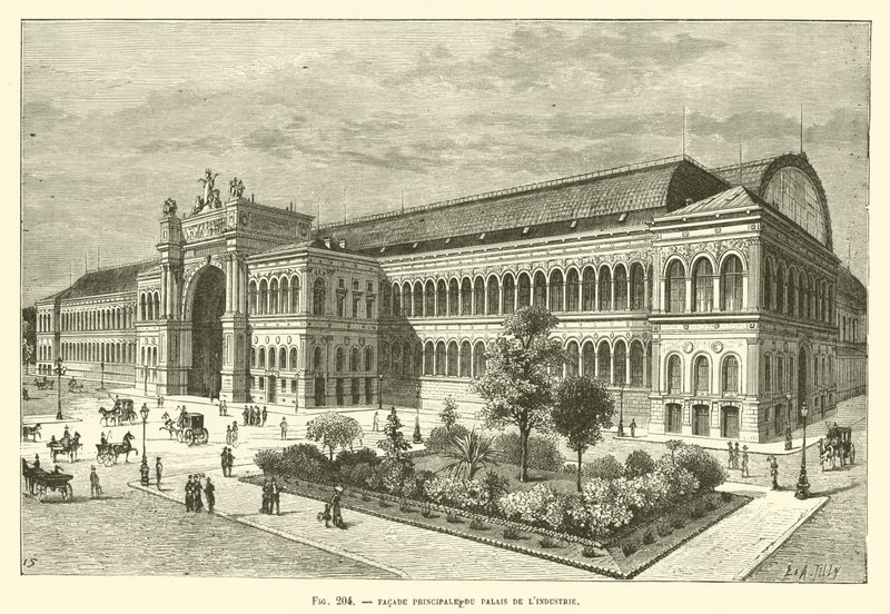 Główna fasada Palais De LIndustrie autorstwa French School