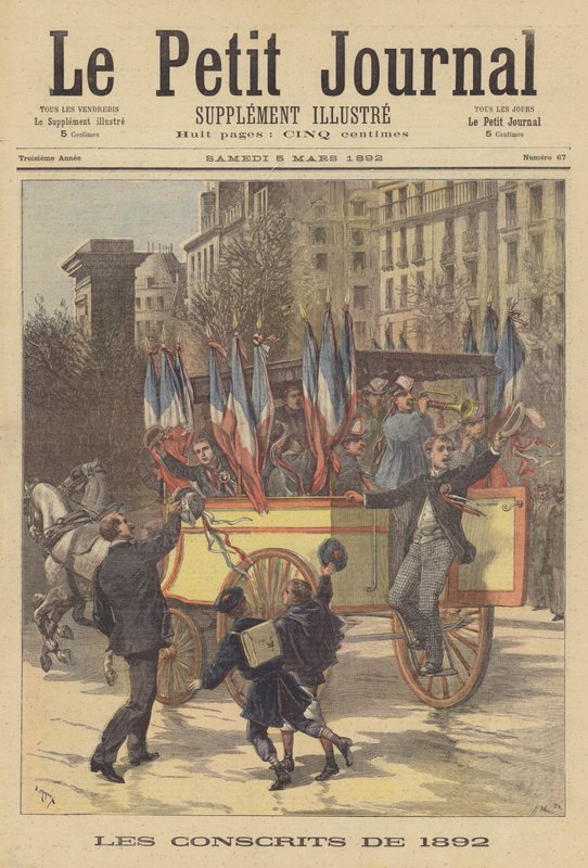 Poborowi do armii francuskiej z 1892 r autorstwa French School