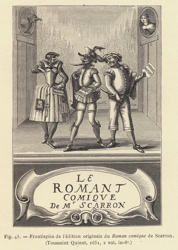 Frontyspis oryginalnego wydania rzymskiego komiksu Scarrona autorstwa French School