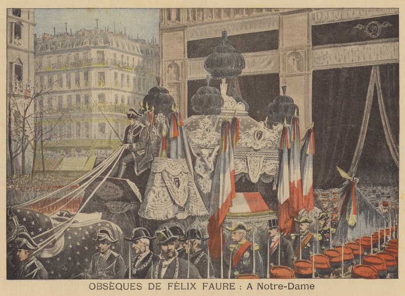 Pogrzeb prezydenta Felixa Faure w Notre Dame de Paris autorstwa French School