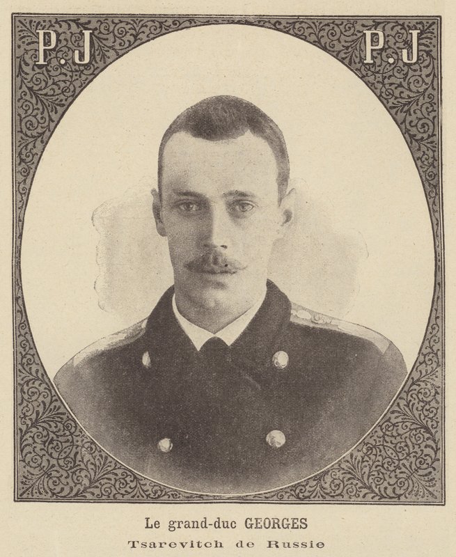 Wielki Książę Jerzy, carewicz Rosji autorstwa French School