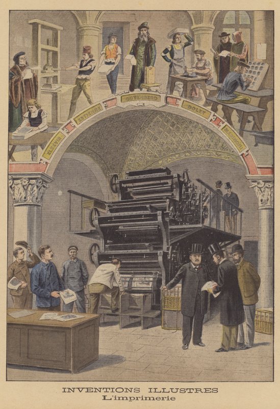 Wynalazki: prasa drukarska autorstwa French School