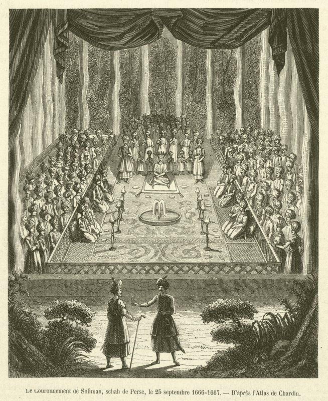 Koronacja Sulejmana, szacha Persji, 25 września 1666-1667 autorstwa French School