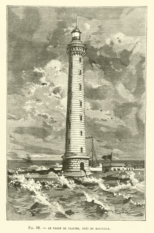 Latarnia morska Planier w pobliżu Marsylii autorstwa French School