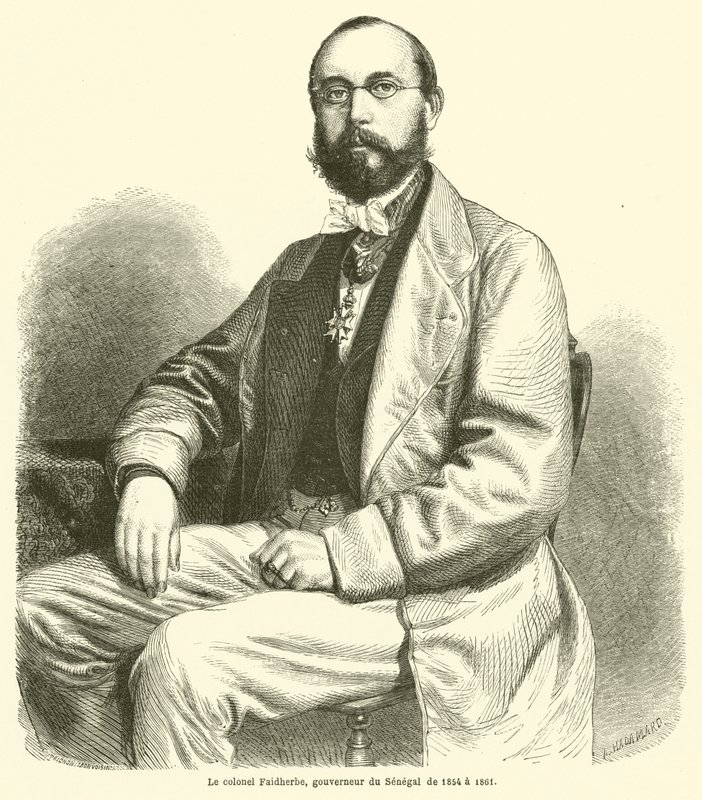 Pułkownik Faidherbe, gubernator Senegalu od 1854 do 1861 r autorstwa French School