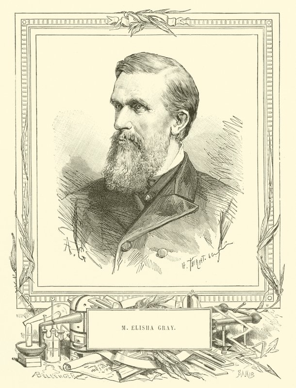 M Elisha Grey autorstwa French School