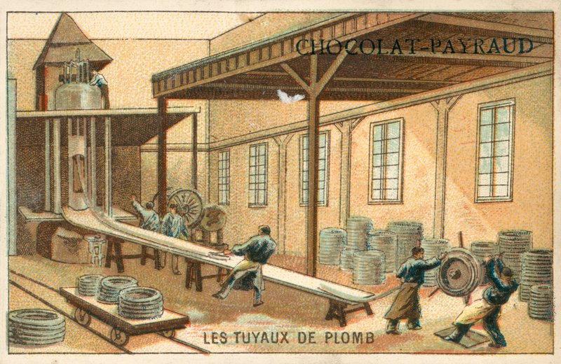 Produkcja rur ołowianych autorstwa French School