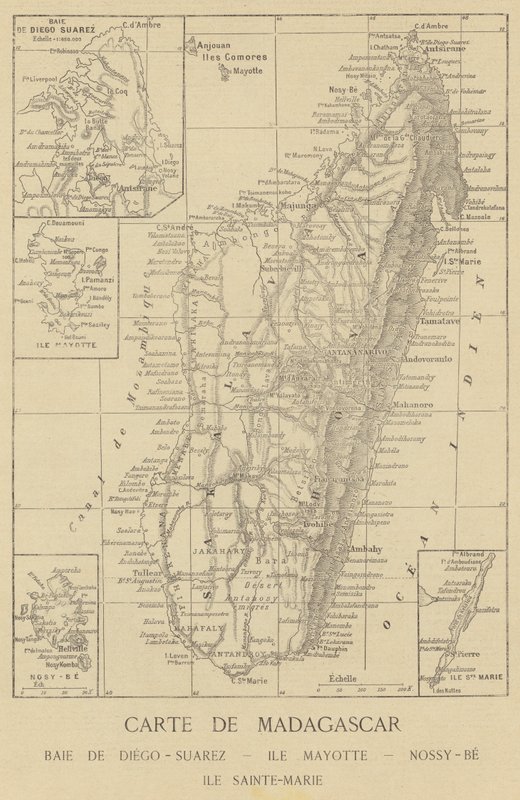 Mapa Madagaskaru autorstwa French School