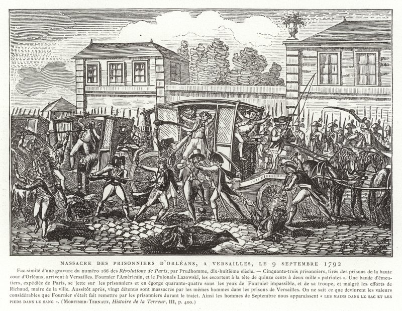 Masakra jeńców Orleanu, Wersal, Rewolucja Francuska, 9 września 1792 autorstwa French School