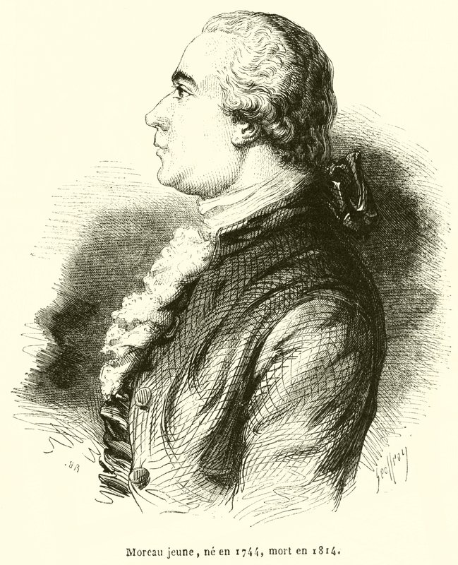 Młody Moreau, urodzony w 1744, zmarł w 1814 autorstwa French School