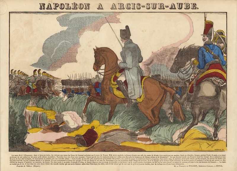 Napoleon w Arcis-sur-Aube autorstwa French School
