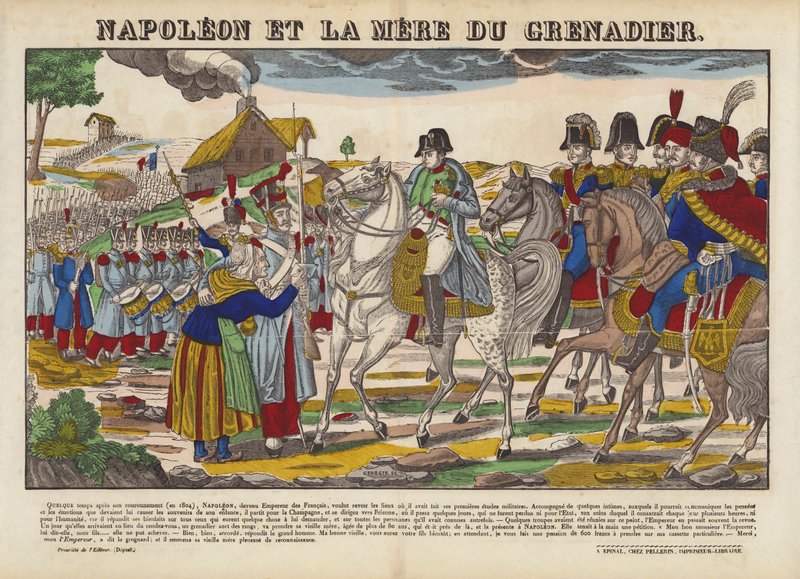 Napoleon Et La Mere Du Grenadier autorstwa French School