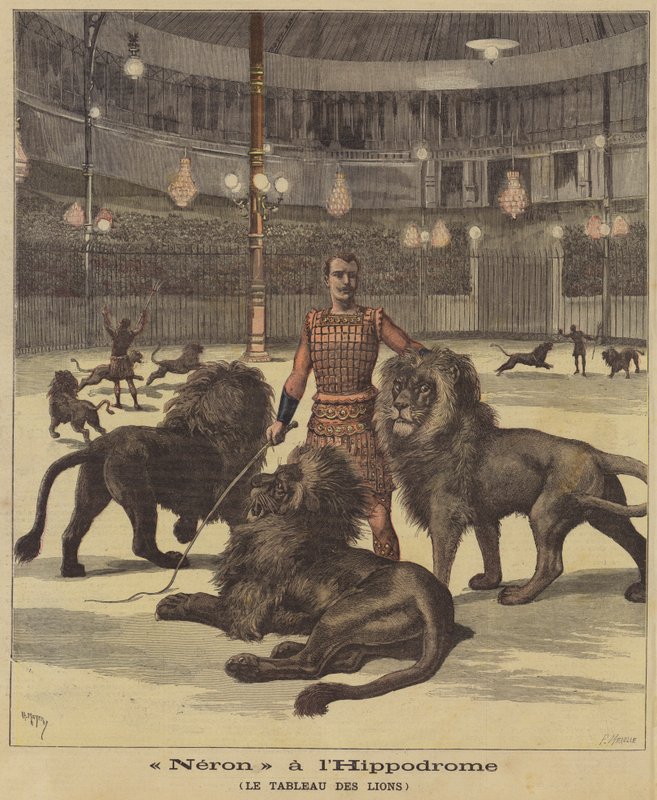 Nero, pantomima na hipodromie, Paryż autorstwa French School