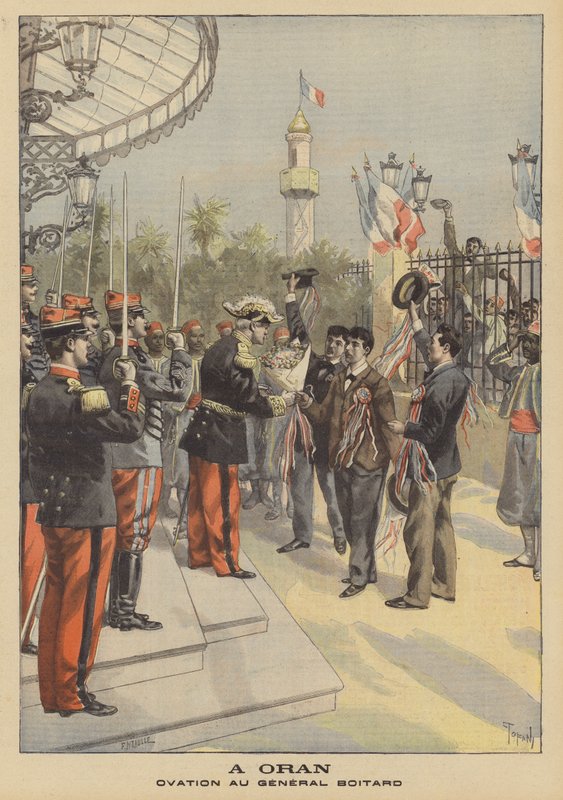 Owacja dla generała Boitarda w Oranie, Algieria autorstwa French School