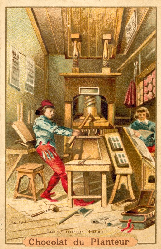 Drukarka, 1400 autorstwa French School