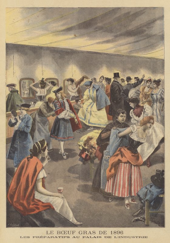 Procesja utuczonego wołu w Paryżu, 1896 r. autorstwa French School
