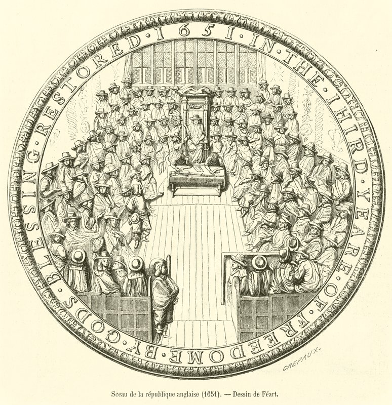 Pieczęć Republiki Angielskiej, 1651 autorstwa French School