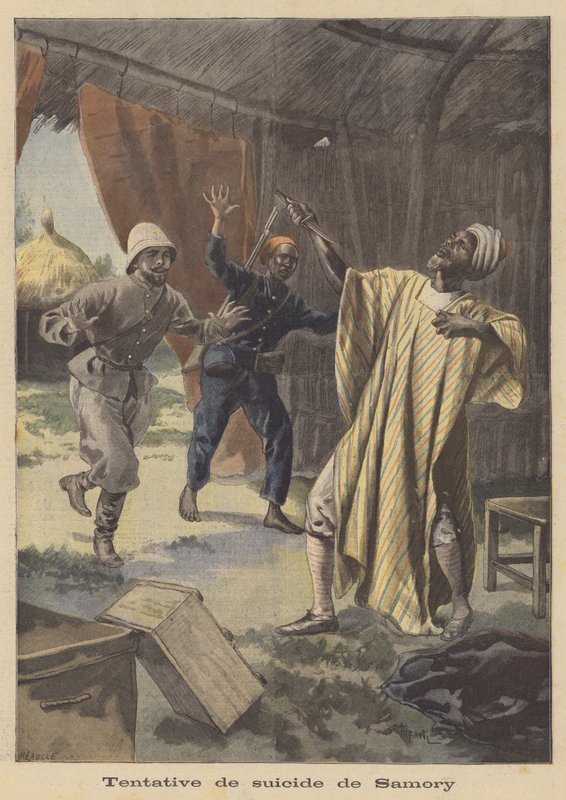 Próba samobójcza Samory Toure autorstwa French School