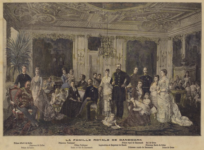 Duńska rodzina królewska autorstwa French School