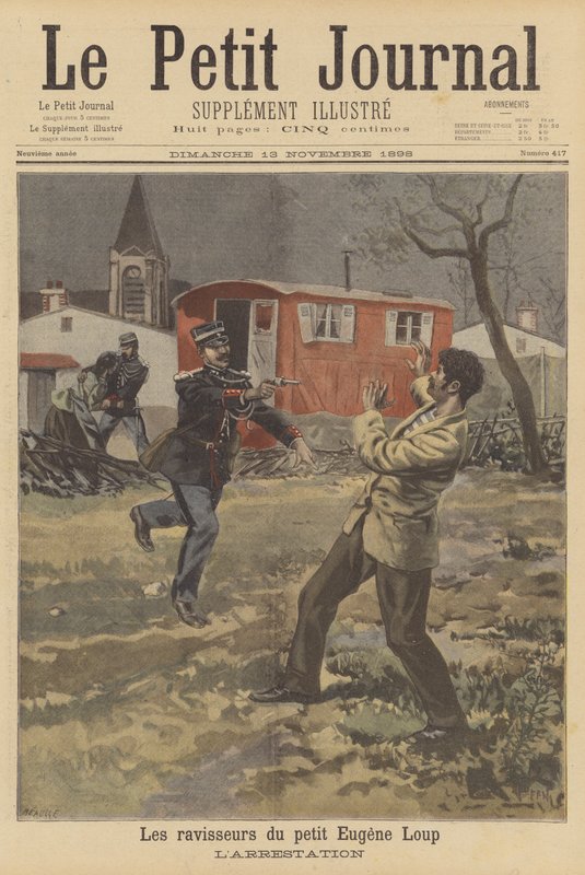 Aresztowanie porywaczy małego Eugene Loup autorstwa French School