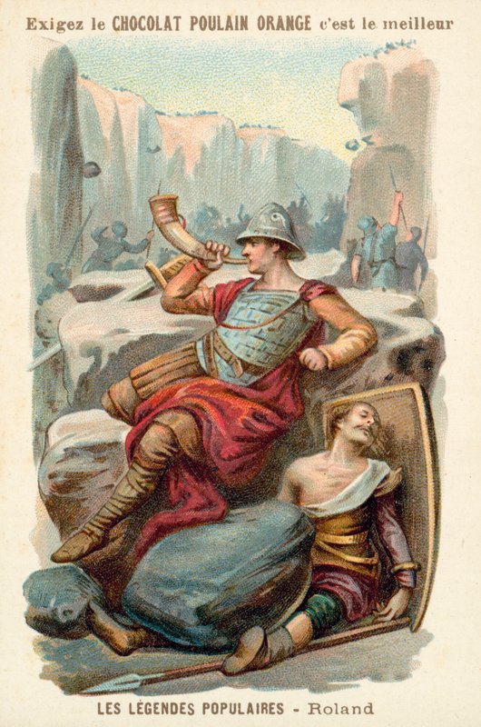 Śmierć Rolanda w Ronceveaux, 778 autorstwa French School