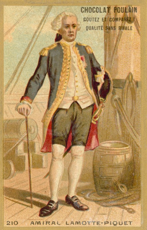 Toussaint-Guillaume Picquet de la Motte, admirał francuski (chromolitho) autorstwa French School