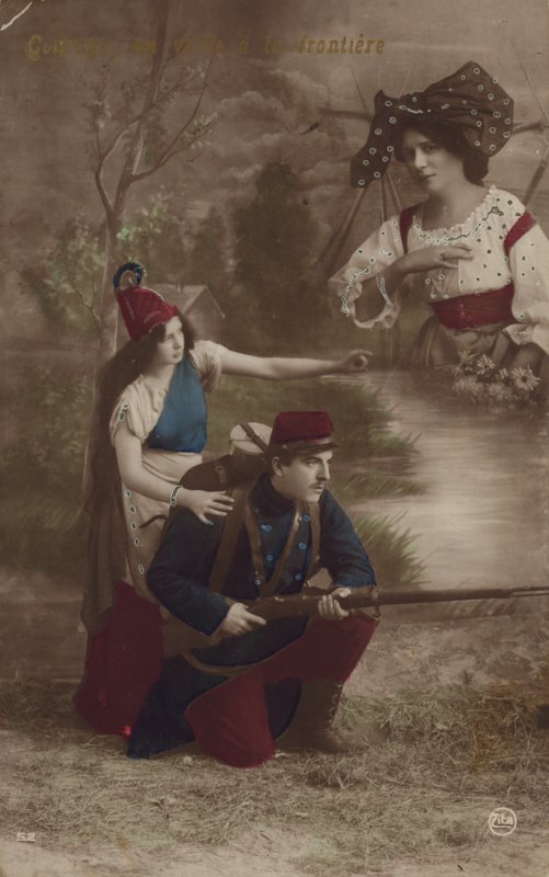 Żołnierz kieruje się Wolnością i myśli o domu (przyciemnione zdjęcie) autorstwa French Photographer