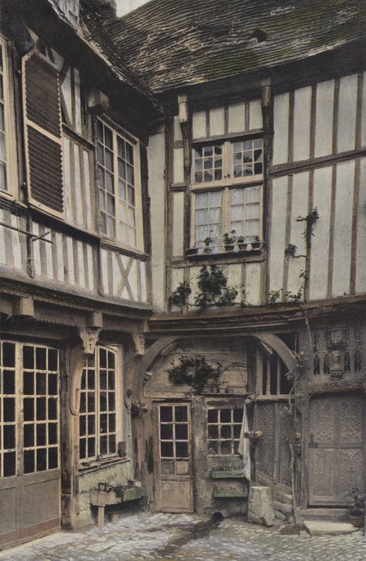 Abbeville, Dom znany jako Francois Premier (dziedziniec wewnętrzny) autorstwa French Photographer