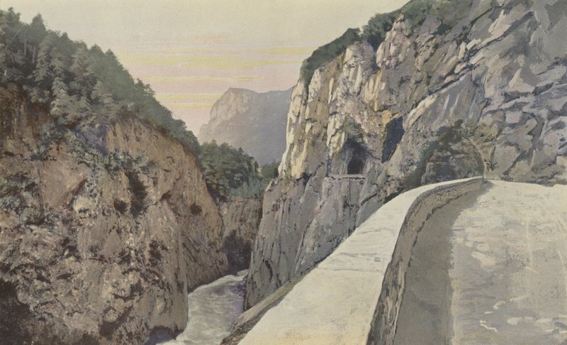 Aime, Isere Gorge, Droga z Moutiers do Aosta autorstwa French Photographer