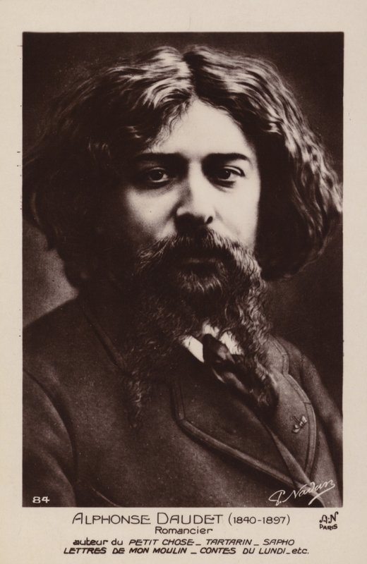Alphonse Daudet (1840-1897), francuski powieściopisarz autorstwa French Photographer