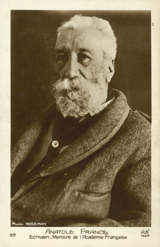 Anatole France, francuski poeta, dziennikarz i powieściopisarz (zdjęcie czarno-białe) autorstwa French Photographer