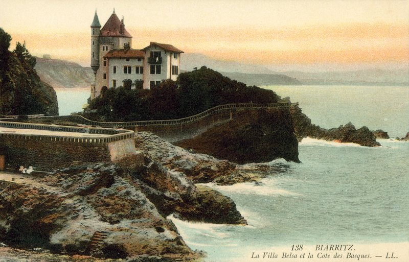 Biarritz, Willa Belsa, Cote Des Basques autorstwa French Photographer