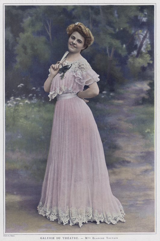 Blanche Toutain, francuska aktorka (kolorowe zdjęcie) autorstwa French Photographer