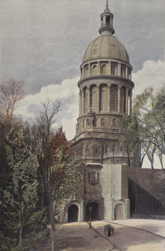 Boulogne-sur-Mer, Porte de Calais i kościół Notre-Dame autorstwa French Photographer