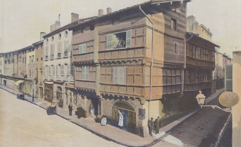 Wioska, Dom Hiszpański, na rogu rue Gambetta i rue du Gouvernement autorstwa French Photographer
