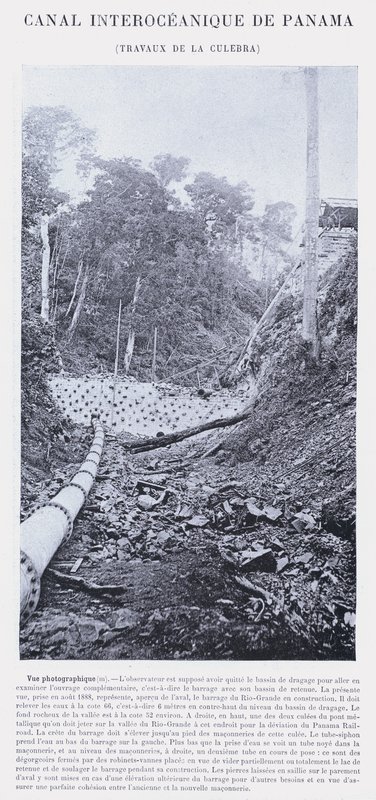 Panama Interoceanic Canal, Culebra Works (zdjęcie czarno-białe) autorstwa French Photographer