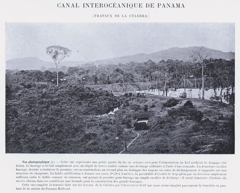 Panama Interoceanic Canal, Culebra Works (zdjęcie czarno-białe) autorstwa French Photographer