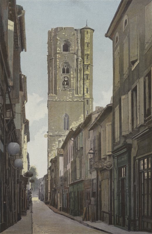 Dolne Miasto Carcassonne, kościół św. Wincentego, dzwonnica autorstwa French Photographer