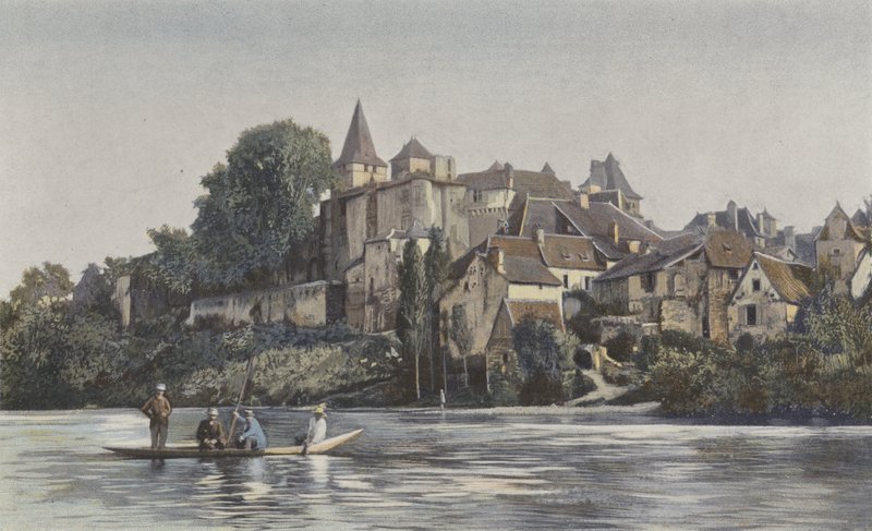 Carennac, Przegląd miasta na lewym brzegu Lotu autorstwa French Photographer