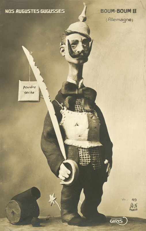 Karykatura cesarza Wilhelma II Niemiec (zdjęcie czarno-białe) autorstwa French Photographer